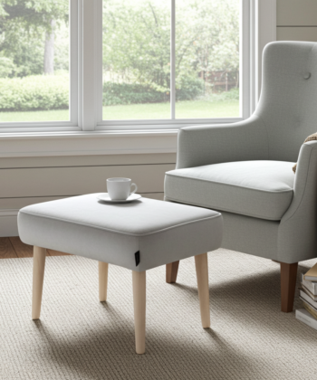 Midnight Bloom Velvet Footstool 60x40 cm