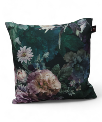 Handcrafted Cushion - Dark Botanical Floral Pattern