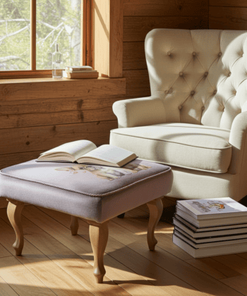 Artistic Dogs Velvet Pouffe Unique Style for Contemporary Homes