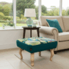 Footstool Bold Botanical Accent for Modern and Classic Spaces