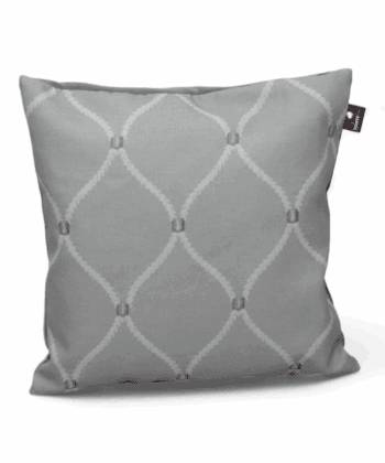 Handcrafted Grey Diamond Pattern Cushion Modern Elegance