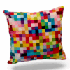 Handcrafted Cushion - Multicolored Pixelated Pattern