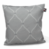 Handcrafted Grey Diamond Pattern Cushion Modern Elegance