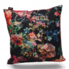 Handcrafted Cushion Floral Pattern with Multicolored Blooms