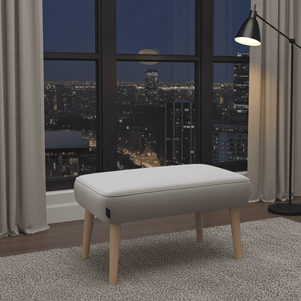Midnight Bloom Velvet Footstool 60x40 cm