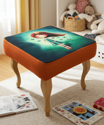 Princess Velvet Pouffe – Whimsical Artistry for Creative Interiors