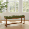 UrbanChic Metal Framed Bench Botanical Velvet Terracotta Frame