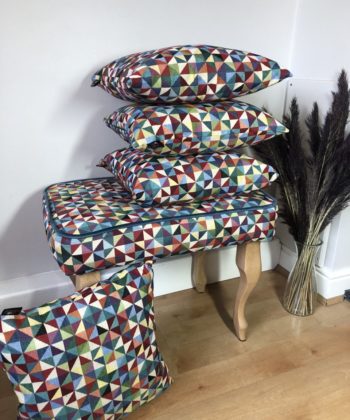 Artisan Bloom Handcrafted Multicoloured Cushion