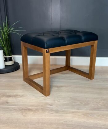 Wooden-Framed Bench 60x40cm - Eco Leather Excellence