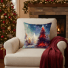 Handcrafted Christmas Cushion – Magical Winter Forest