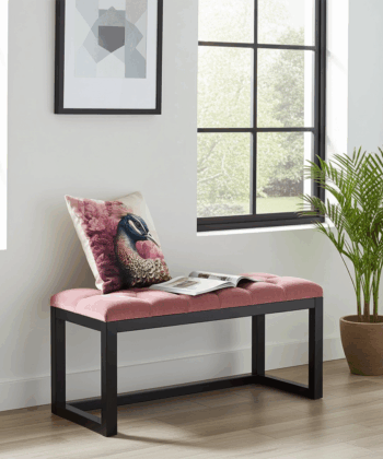 Blush Velvet Bench: Chic Comfort for Modern Irish Homes