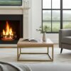 Artisan Square Coffee Table – Solid Wood Top & Custom-Colour Metal Frame