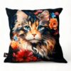 Artistic Floral Pet Lover's Pillow