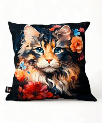 Artistic Floral Pet Lover's Pillow