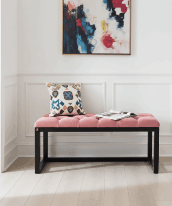 Blush Velvet Bench: Chic Comfort for Modern Irish Homes