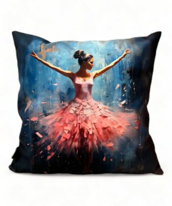 Handcrafted Decorative Cushion – Graceful Ballerina Design
