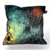 Handcrafted Halloween Cushion – Spooky Spider & Web Design