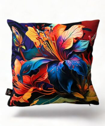 Luxury Handmade Cushion – Artisan Floral Pillow with Zipper