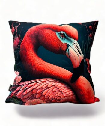 Handcrafted Pillow - Vibrant Pink Flamingo