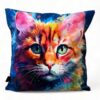 Vibrant Artistic Pet Lover's Pillow