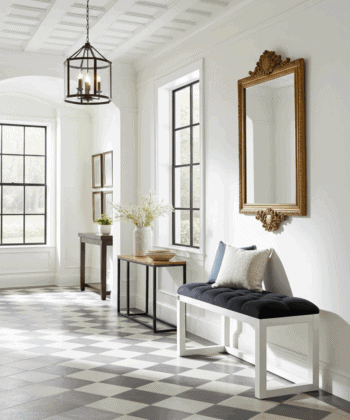 Wooden-Framed Velvet Bench Modern Elegance for Every Room