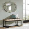 Metal-Framed Bench Bronze Eco Leather & Black Frame