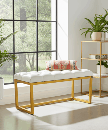 Metal Framed Benches 100x30cm Long UrbanChic