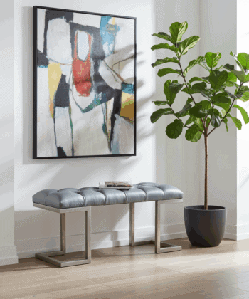 Upholstered Bench with Metal Frame Premium Seating Solution