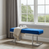 Upholstered Bench with Powder-Coated Metal Frame