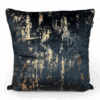 Abstract Gold & Black Velvet Cushion Handcrafted Luxury