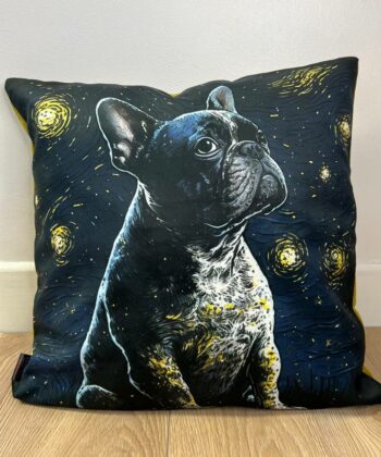 Handcrafted Chihuahua Cushion – Artistic Floral Pet Lover's Pillow