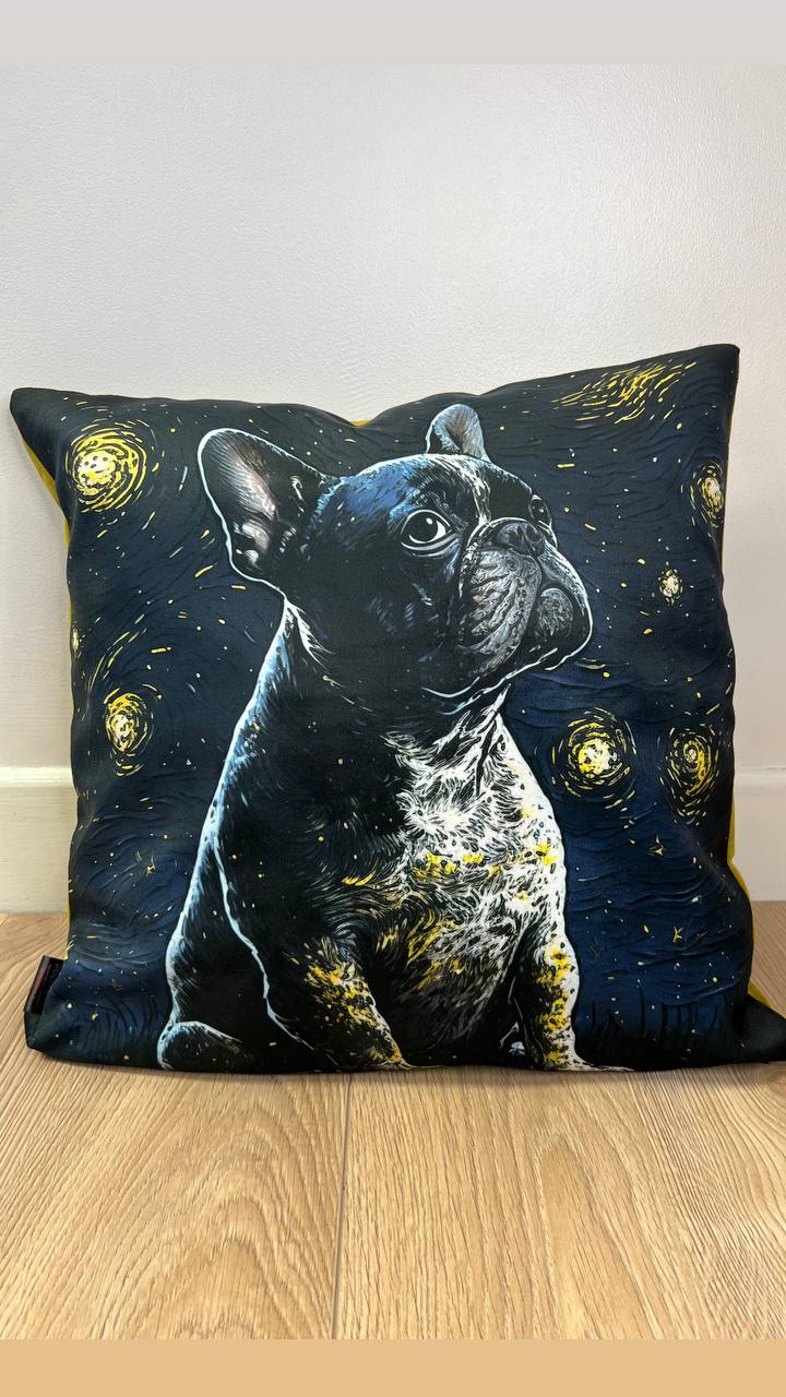 Handcrafted Chihuahua Cushion – Artistic Floral Pet Lover's Pillow