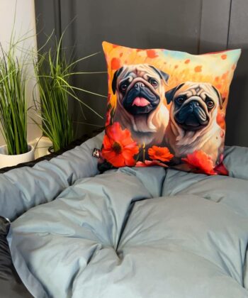 Handcrafted Chihuahua Cushion – Artistic Floral Pet Lover's Pillow