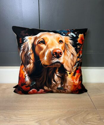 Handcrafted Chihuahua Cushion – Artistic Floral Pet Lover's Pillow