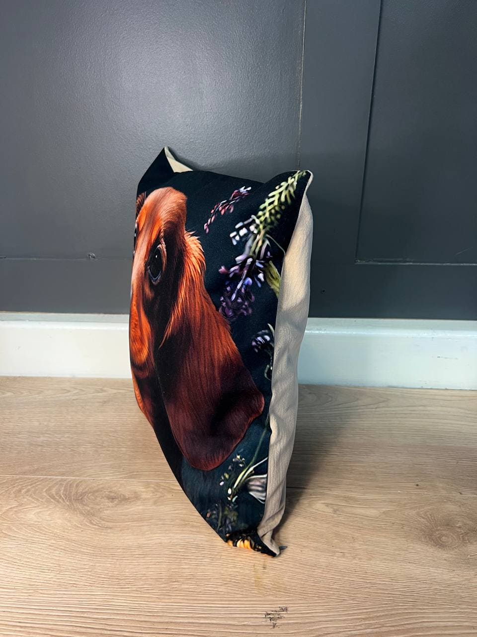 Handcrafted Chihuahua Cushion – Artistic Floral Pet Lover's Pillow