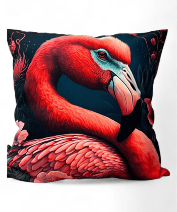 Handcrafted Flamingo Cushion –Vibrant Tropical Bird Design