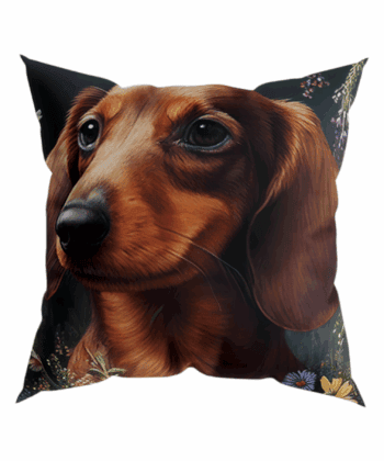 Handcrafted Dachshund Cushion Artistic Dog Lover’s Accent