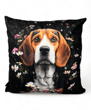Handcrafted Beagle Portrait Cushion 45x45 cm