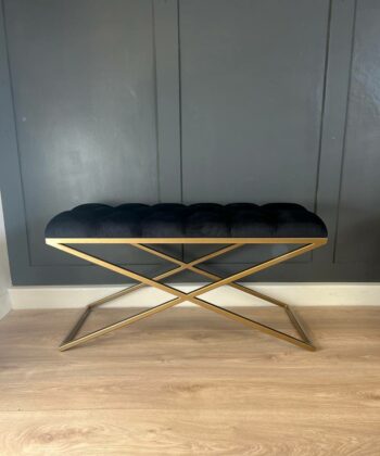 Metal-Framed Bench 100x40cm