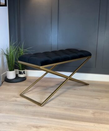 Metal-Framed Bench 100x40cm