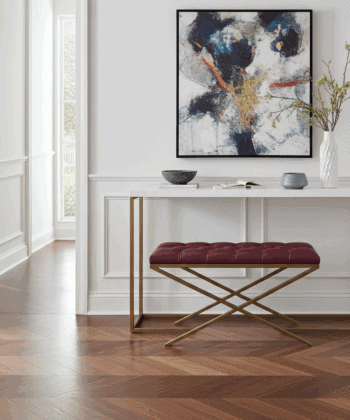 Metal-Framed Bench 100x40cm Single X  – Burgundy Eco Leather