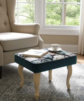 Velvet Footstool 60x40cm – Custom Comfort for Modern Living