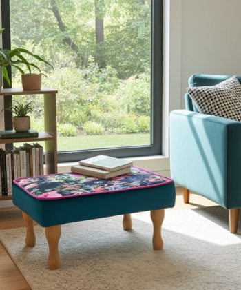 Handcrafted Velvet Footstool