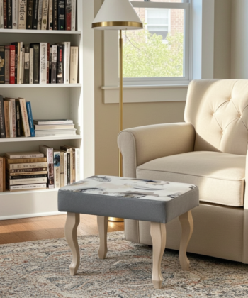 Velvet Footstool 60x40cm – Customisable Comfort and Style