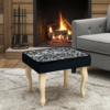 Velvet Footstool – Handcrafted Elegance for Modern Homes