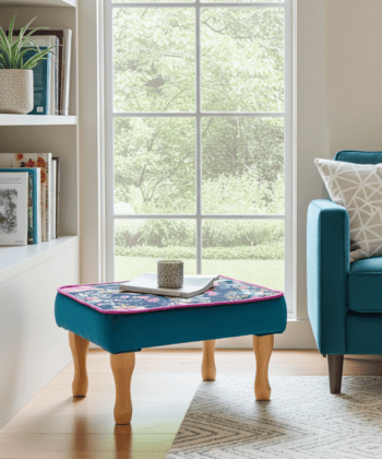 Handcrafted Velvet Footstool