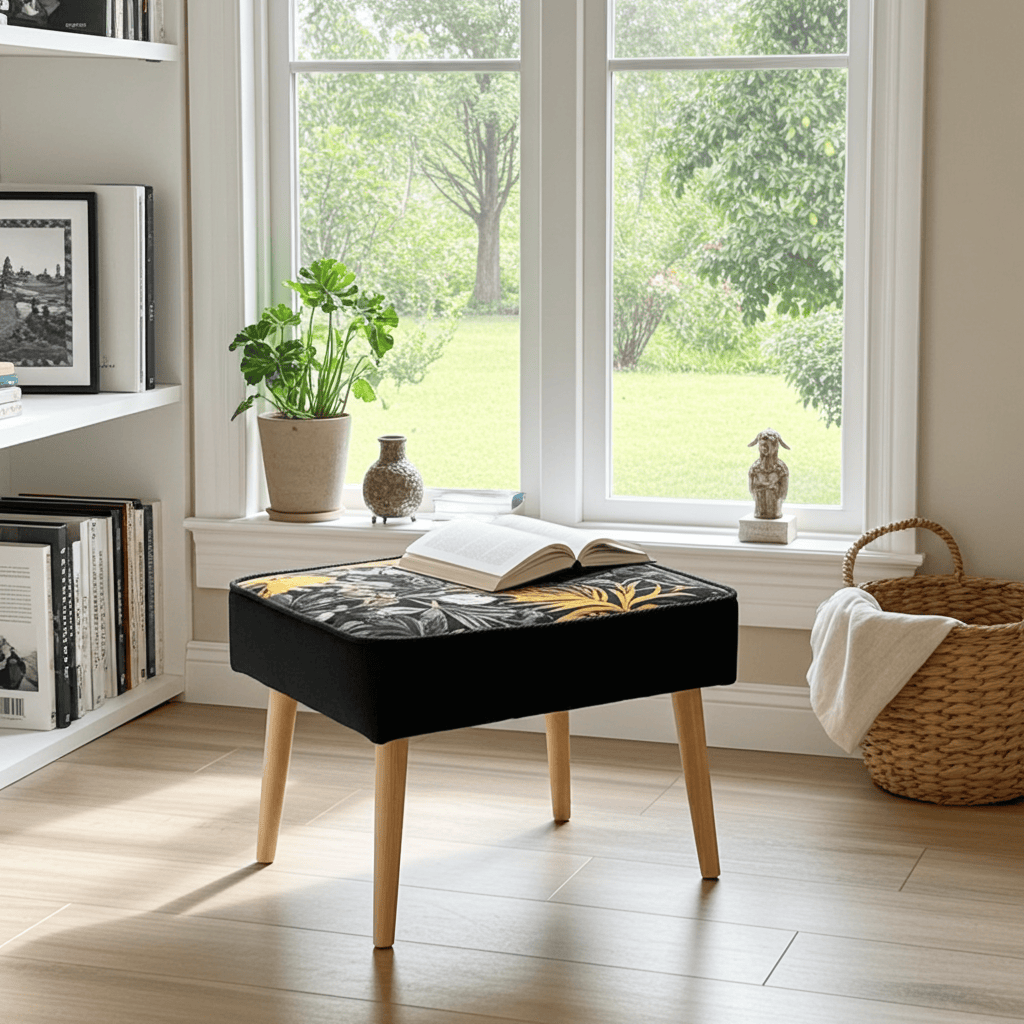 Handcrafted Velvet Footstool – Orvito Collection
