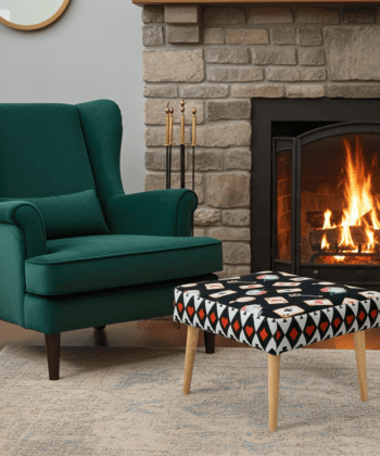 Handcrafted Velvet Footstool – Orvito Collection