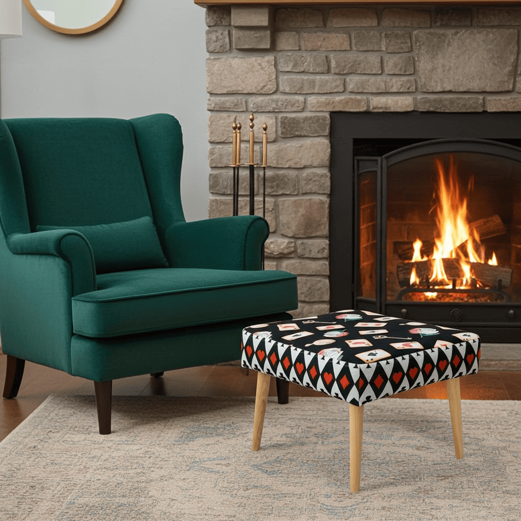 Handcrafted Velvet Footstool – Orvito Collection