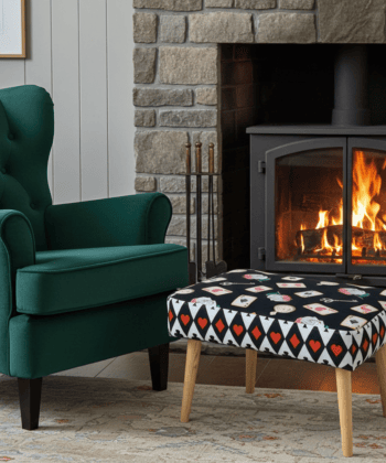 Handcrafted Velvet Footstool – Orvito Collection